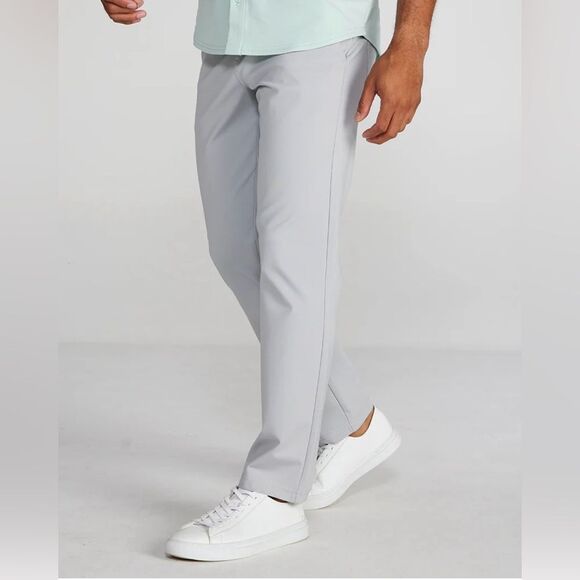 BYLT Everyday Pant 2.0 Straight Fit Trouser in Light Heathered Gray - Size L - Picture 1 of 7